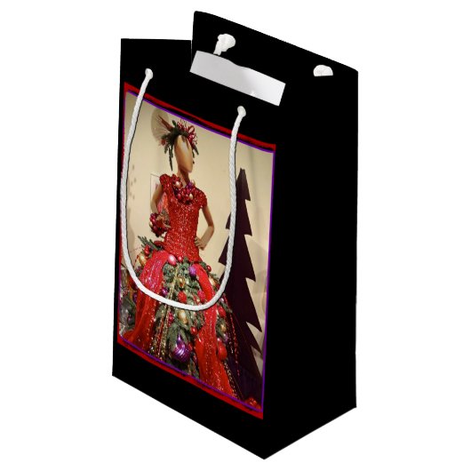 Afrocentrisch persformulier Mannequin-kerstboom Klein Cadeauzakje (Achterkant Gekanteld)