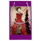 Afrocentrisch persformulier Mannequin-kerstboom Klein Cadeauzakje (Achterkant)