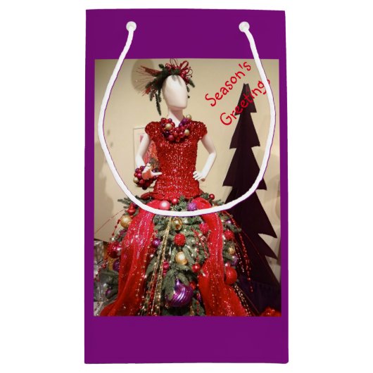 Afrocentrisch persformulier Mannequin-kerstboom Klein Cadeauzakje (Achterkant)