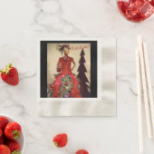 Afrocentrisch persformulier Mannequin-kerstboom Servet (Insitu)