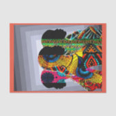 Afrocentrisch Silhouet Kunst Tissuepapier (Voorkant)