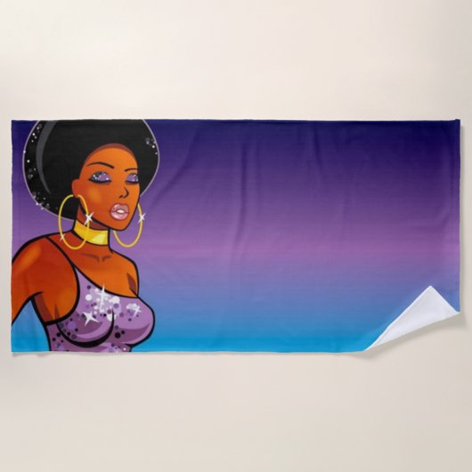 Afrocentrisch strandlaken (Voorkant)