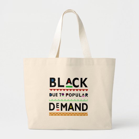 Afrocentrisch t-shirt grote tote bag (Voorkant)