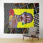 Afrocentrisch Tapestry Art Print Wandkleed (In Situ (horizontaal))