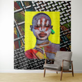 Afrocentrisch Tapestry Art Print Wandkleed (In situ)