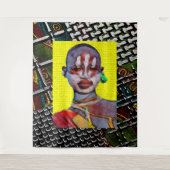 Afrocentrisch Tapestry Art Print Wandkleed (Voorkant)