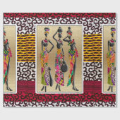 Afrocentrisch Tribal Viering Cadeaupapier (Vlak)