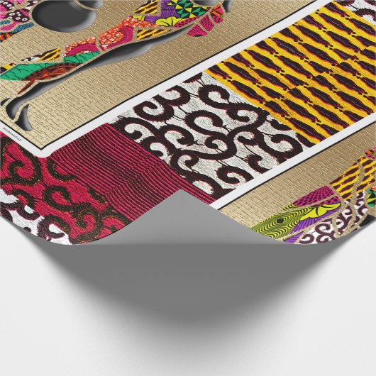 Afrocentrisch Tribal Viering Cadeaupapier (Hoek)