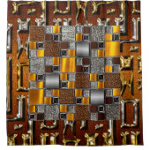 Afrocentrische Abstracte collage Douchegordijn (Voorkant)