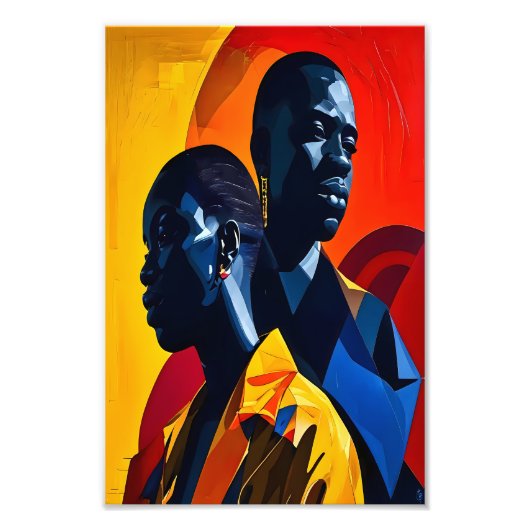 Afrocentrische Abstracte kunst Foto Afdruk (Voorkant)