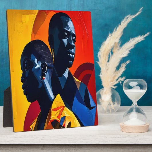 Afrocentrische Abstracte kunst Fotoplaat (Zijkant)