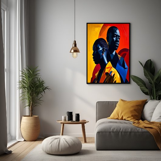 Afrocentrische Abstracte kunst Perfect Poster