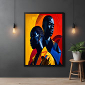 Afrocentrische Abstracte kunst Poster