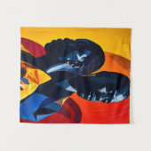 Afrocentrische Abstracte kunst Wandkleed (Voorkant (horizontaal))