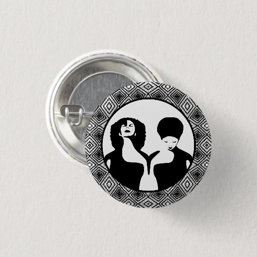 Afrocentrische Abstracte zwarte vrouwen Ronde Button 3,2 Cm (Voorkant /achterkant)
