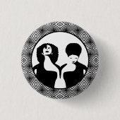 Afrocentrische Abstracte zwarte vrouwen Ronde Button 3,2 Cm (Voorkant)