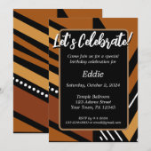 Afrocentrische Afrikaanse  Uitnodiging (Voorkant / Achterkant)