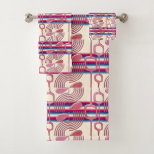 Afrocentrische Art Deco Harlem Renaissance Geometr Bad Handdoek