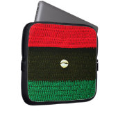 Afrocentrische Artisan Haakprint Electronics Bag Laptop Sleeve (Voorkant Rechts)