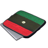 Afrocentrische Artisan Haakprint Electronics Bag Laptop Sleeve (Voorkant onderkant)