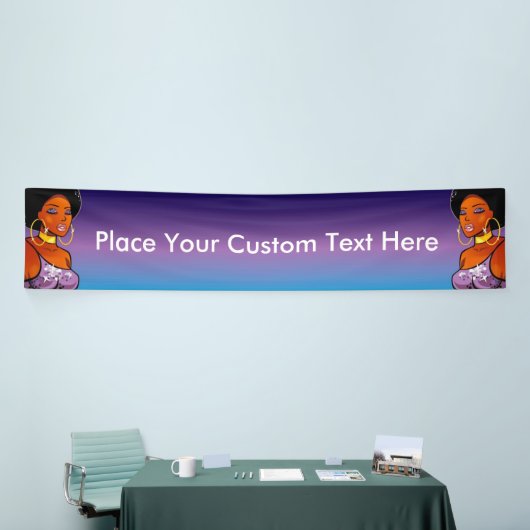 Afrocentrische banner van 2,5 x 12 inch (Beurs)