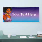 Afrocentrische banner van 2,5 x 6 inch (Beurs)