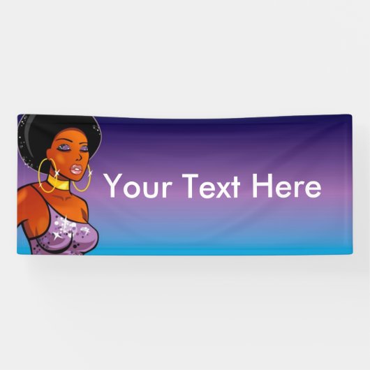 Afrocentrische banner van 2,5 x 6 inch (Horizontaal)