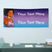 Afrocentrische banner van 2,5 x 6 inch (Beurs)