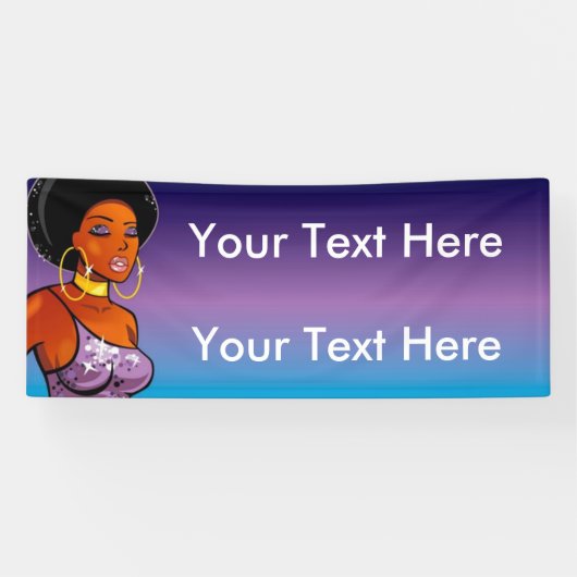 Afrocentrische banner van 2,5 x 6 inch (Horizontaal)