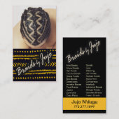 Afrocentrische braids - Afrikaanse Cornrows Hair S Visitekaartje (Voorkant / Achterkant)