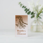 Afrocentrische braids Haarlijst - metaalgoud Visitekaartje (Staand voorkant)