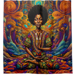 Afrocentrische buddhacore 003 douchegordijn