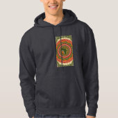 Afrocentrische donkergrijze Mannen Hoodie (Voorkant)