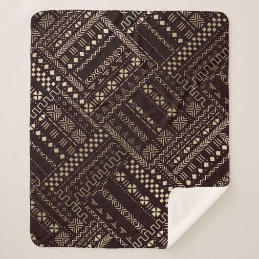 Afrocentrische elegantie voor Cosy Living Sherpa Deken (Voorkant)