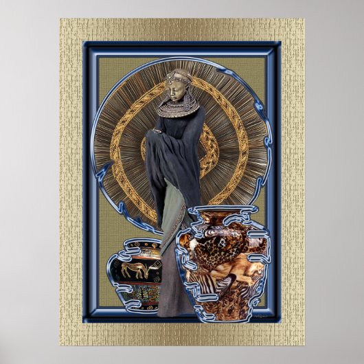 Afrocentrische Folk Art Poster Print (Voorkant)