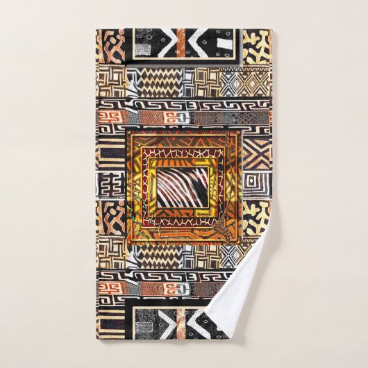 Afrocentrische geometrie: culturele flair bad handdoek (Handdoek)