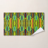 Afrocentrische geometrische kaurischelp patronen bad handdoek (Handdoek)