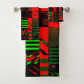 Afrocentrische geometrische print bad handdoek (Insitu)