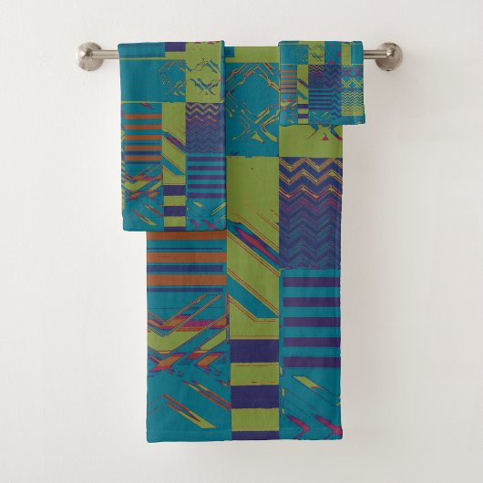 Afrocentrische geometrische print  bad handdoek