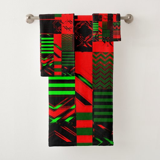 Afrocentrische geometrische print bad handdoek
