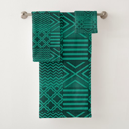 Afrocentrische geometrische print • bad handdoek