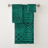 Afrocentrische geometrische print • bad handdoek (Insitu)