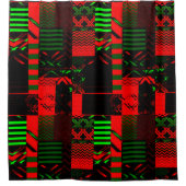 Afrocentrische geometrische print douchegordijn  (Voorkant)