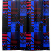 Afrocentrische geometrische print douchegordijn (Voorkant)
