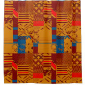 Afrocentrische geometrische print douchegordijn (Voorkant)