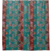 Afrocentrische geometrische print douchegordijn (Voorkant)