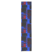 Afrocentrische geometrische print korte tafelloper (Voorkant)