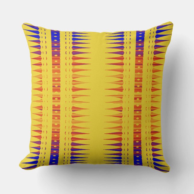 Afrocentrische geometrische print kussen (Voorkant)