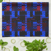 Afrocentrische geometrische print  theedoek (Gevouwen)