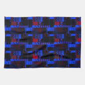Afrocentrische geometrische print  theedoek (Horizontaal)